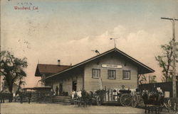 Woodland Depot California Postcard Postcard