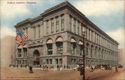 Public Library Chicago, IL Postcard Postcard