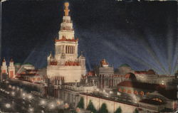 Night Illumination, Tower of Jewels, Panama Pacific Exposition San Francisco, CA 1915 Panama-California Exposition Postcard Postcard