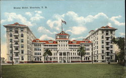 View of Moana Hotel Honolulu, HI Postcard Postcard