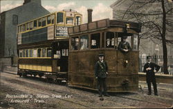 Steam Tram Car Rossendale, England Lancashire Postcard Postcard