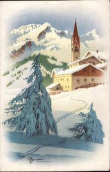 Winter Scene Postcard