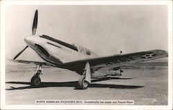 North American Aviation's XP-51 Army Plane Aircraft Postcard Postcard Postcard