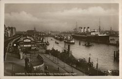 Steamer S.S. Cap Polonio in Harbor Hamburg, Germany Postcard Postcard Postcard