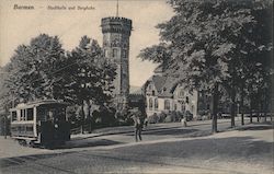 Stadthalle and Bergbahn Postcard