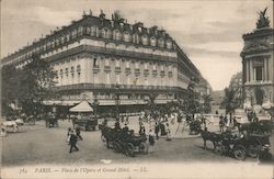 Place de l'Opéra et Grand Hotel Paris, France Postcard Postcard Postcard