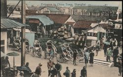 Entrance to China Town Shanghai, China Postcard Postcard Postcard