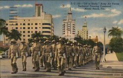 "Off to Study," Arm Air Forces Technical Training Command Miami Beach, FL Postcard Postcard Postcard