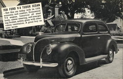 1938 Ford V-8 Tudor Sedan Cars Postcard Postcard Postcard