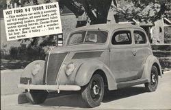 1937 Ford V-8 Tudor Sedan Cars Postcard Postcard Postcard