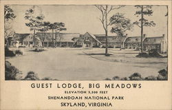 Guest Lodge, Big Meadows Postcard