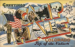 Greetings from Camp Hale Red Cliff, CO Postcard Postcard Postcard