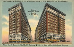 The Rosslyn Hotels Los Angeles, CA Postcard Postcard Postcard