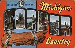 Greetings from Michigan Copper Country Postcard