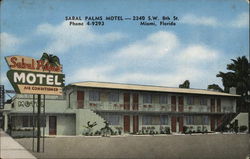 Sabal Palms Motel Postcard