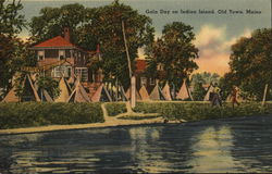 Gala Day on Indian Island Old Town, ME Postcard Postcard Postcard