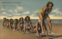 Frolicking Beauties on the Beach Postcard