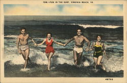 Fun in the Surf Virginia Beach, VA Postcard Postcard Postcard