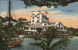 Flatts, Large White Structure on the Water Bermuda Postcard Postcard Postcard