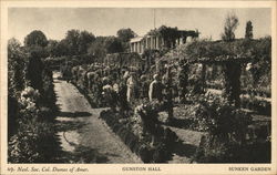 Gunston Hall - Sunken Garden Lorton, VA Postcard Postcard Postcard