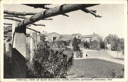 Partial View of Main Building Overlooking Gardens, Arizona Inn Postcard