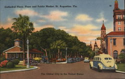 Cathedral Place Plaza and Public Market St. Augustine, FL Postcard Postcard Postcard