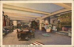 El Navajo Hotel - The Lobby Postcard