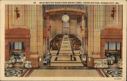 Main Waiting Room from Grand Lobby, Union Station Postcard