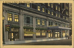 Entrance to Carter Hotel Cleveland, OH Postcard Postcard Postcard