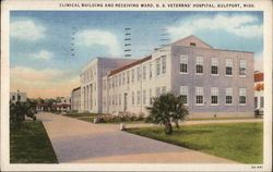 Clinical Building and Receiving Ward, U.S. Veterans' Hospital Gulfport, MS Postcard Postcard Postcard