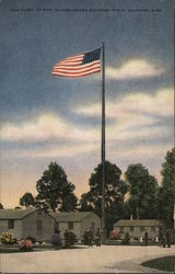 Old Glory at Post Headquarters, Gulfport Field Mississippi Postcard Postcard Postcard