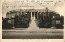 Main Dormitory at Penn Hall Postcard