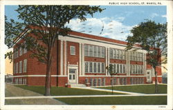 Public High School Postcard