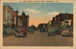 Broad Street Looking North Postcard