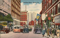 Peachtree Street Atlanta, GA Postcard Postcard Postcard