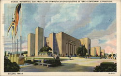 Varied Industries, Electrical and Communications Building at Texas Centennial Exposition Dallas, TX Postcard Postcard Postcard