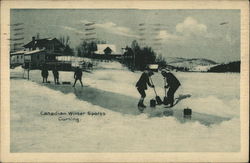 Canadian Winter Sports, Curling Postcard