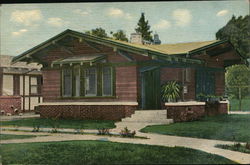 California Bungalow Postcard