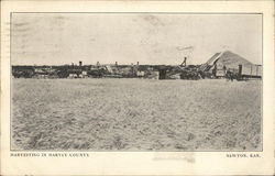 Harvesting in Harvey County Newton, KS Postcard Postcard Postcard