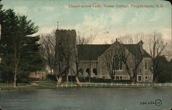 Chapel across Lake, Vassar College Poughkeepsie, NY Postcard Postcard Postcard