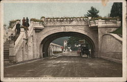 The Arch Over Shore Road at Fort William Henry Hotel on Lake George New York Postcard Postcard Postcard