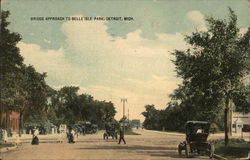 Bridge Approach to Belle Isle Park Postcard