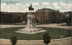 Lee Circle - Monument Avenue Richmond, VA Postcard Postcard Postcard