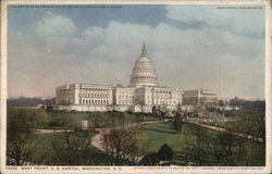 West Front, U.S. Capitol Washington, DC Washington DC Postcard Postcard Postcard