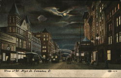 View of W. High St. Postcard