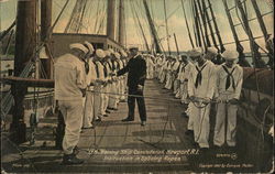 U.S. Training Ship "Constellation" in Newport, R.I. Postcard