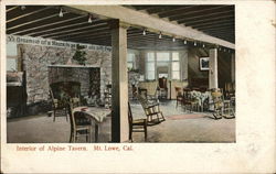 Interior of Alpine Tavern Postcard