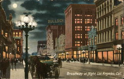 Broadway at Night Postcard