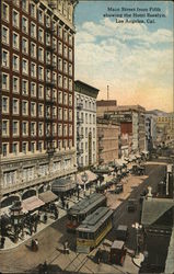 Main Street from Fifth Showing the Hotel Rosslyn Los Angeles, CA Postcard Postcard Postcard