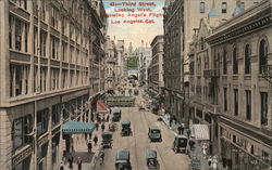 Third Street Looking West Showing Angel's Flight Los Angeles, CA Postcard Postcard Postcard